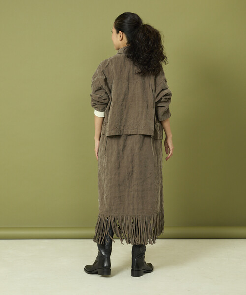 Freada（フリーダ）の「Freada/フリーダ フェード加工ジャケット（その他アウター・レディース・ブラウン/グレー・ONE SIZE）」の14枚目の写真