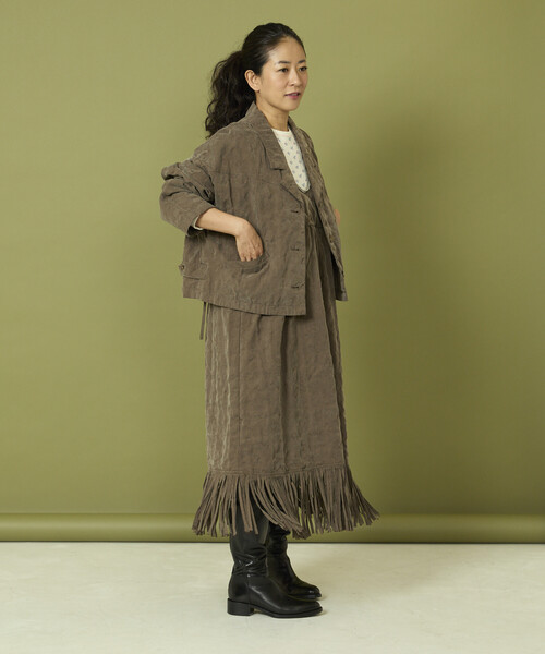 Freada（フリーダ）の「Freada/フリーダ フェード加工ジャケット（その他アウター・レディース・ブラウン/グレー・ONE SIZE）」の15枚目の写真