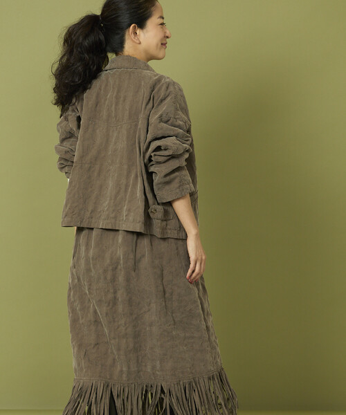 Freada（フリーダ）の「Freada/フリーダ フェード加工ジャケット（その他アウター・レディース・ブラウン/グレー・ONE SIZE）」の17枚目の写真