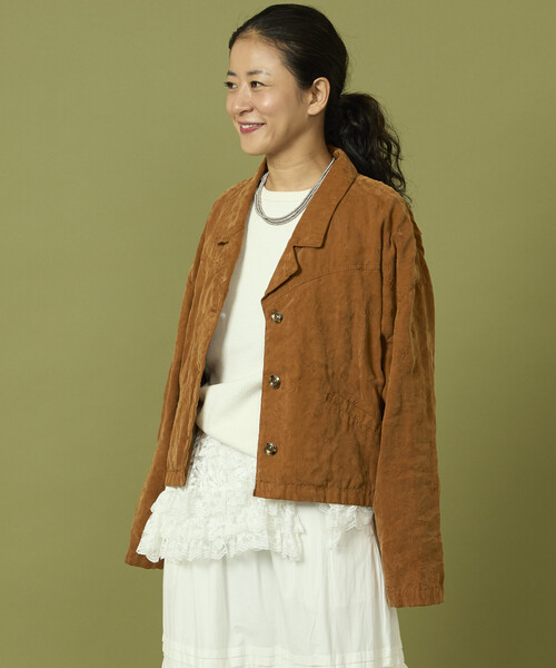 Freada（フリーダ）の「Freada/フリーダ フェード加工ジャケット（その他アウター・レディース・ブラウン/グレー・ONE SIZE）」の7枚目の写真