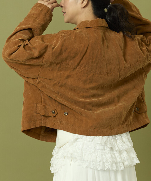 Freada（フリーダ）の「Freada/フリーダ フェード加工ジャケット（その他アウター・レディース・ブラウン/グレー・ONE SIZE）」の8枚目の写真