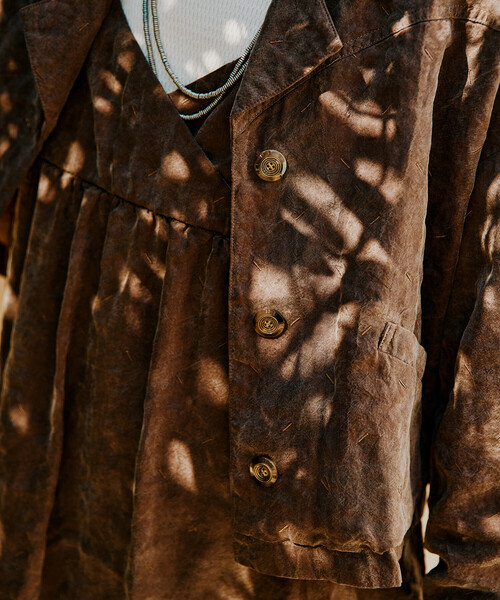 Freada（フリーダ）の「Freada/フリーダ フェード加工ジャケット（その他アウター・レディース・ブラウン/グレー・ONE SIZE）」の11枚目の写真