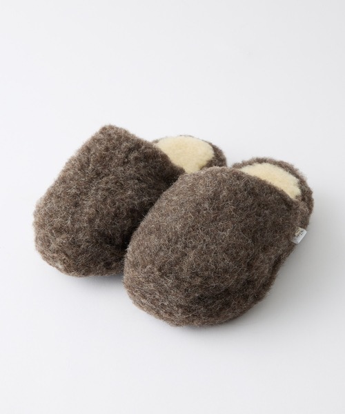 COLD BREAKER(コールドブレーカー)の「【AMERIA ANDERSON】【COLD BREAKER/コールドブレイカー】Basic Slippers No Heel / ウール ボリュームボアスリッパ(ルームシューズ/スリッパ・レディース・ライトグレー/チャコールグレー/ブラウン・37/38)」の3枚目の写真