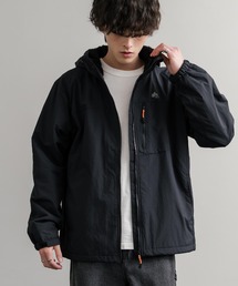LOGOS(ロゴス)のLOGOS ロゴス オーバーサイズフード裏ボアフリースフーディー/ワンポイントロゴ入り撥水ナイロンジャケット(マウンテンパーカー)