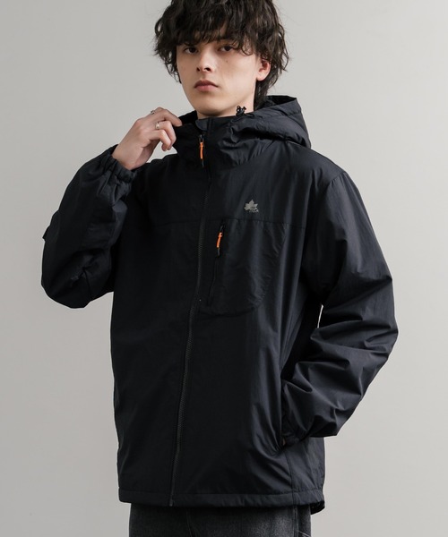 LOGOS（ロゴス）の「LOGOS ロゴス オーバーサイズフード裏ボアフリースフーディー/ワンポイントロゴ入り撥水ナイロンジャケット（マウンテンパーカー・メンズ・ネイビー/レッド/ダークグリーン/ブラック/ライトベージュ・LL/L/M）」の7枚目の写真