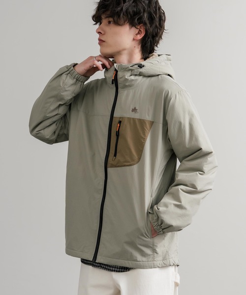 LOGOS（ロゴス）の「LOGOS ロゴス オーバーサイズフード裏ボアフリースフーディー/ワンポイントロゴ入り撥水ナイロンジャケット（マウンテンパーカー・メンズ・ネイビー/レッド/ダークグリーン/ブラック/ライトベージュ・LL/L/M）」の12枚目の写真