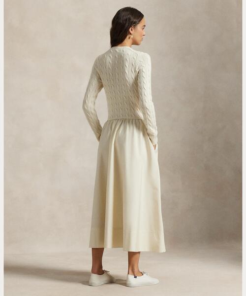 セール】ハイブリッド ケーブル セーター ドレス（ワンピース）｜POLO