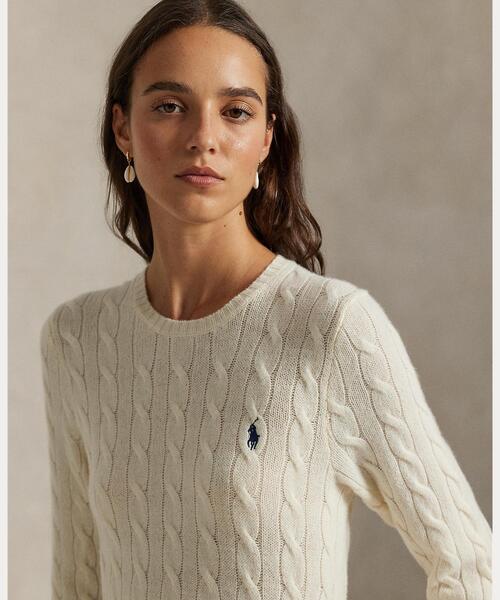 セール】ハイブリッド ケーブル セーター ドレス（ワンピース）｜POLO