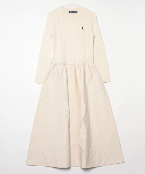 セール】ハイブリッド ケーブル セーター ドレス（ワンピース）｜POLO