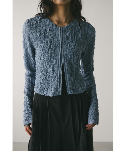 STYLEMIXER（スタイルミキサー）の「シャーリングコルセットトップ（シャツ/ブラウス・レディース・ブラック/ブラウン/ブルー・SMALL/MEDIUM）」の3枚目の写真