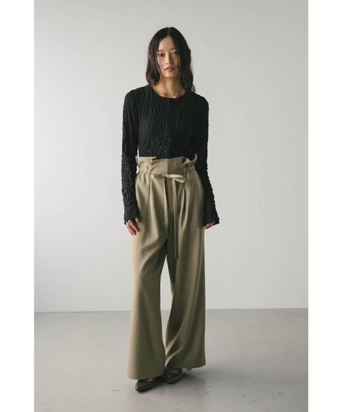 STYLEMIXER（スタイルミキサー）の「シャーリングコルセットトップ（シャツ/ブラウス・レディース・ブラック/ブラウン/ブルー・SMALL/MEDIUM）」の4枚目の写真