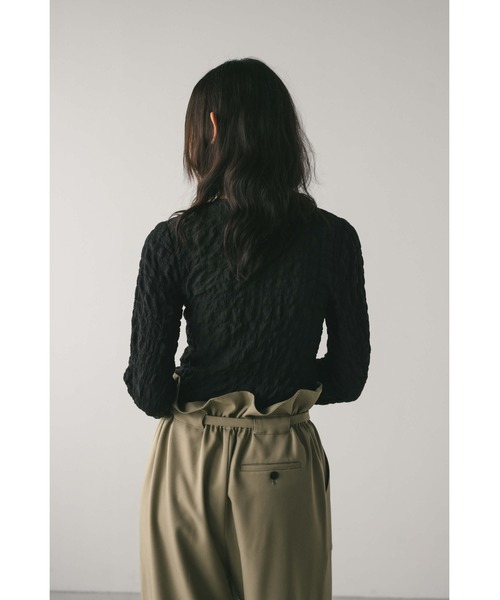 STYLEMIXER（スタイルミキサー）の「シャーリングコルセットトップ（シャツ/ブラウス・レディース・ブラック/ブラウン/ブルー・SMALL/MEDIUM）」の9枚目の写真
