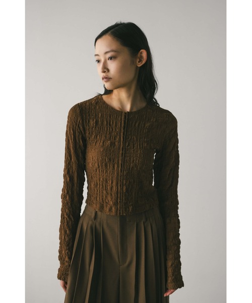 STYLEMIXER（スタイルミキサー）の「シャーリングコルセットトップ（シャツ/ブラウス・レディース・ブラック/ブラウン/ブルー・SMALL/MEDIUM）」の12枚目の写真