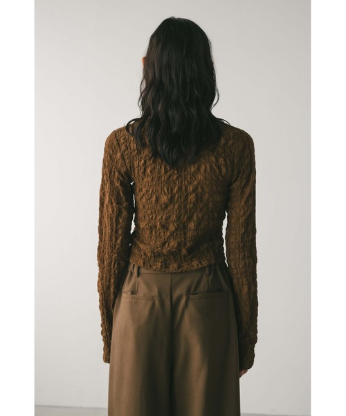 STYLEMIXER（スタイルミキサー）の「シャーリングコルセットトップ（シャツ/ブラウス・レディース・ブラック/ブラウン/ブルー・SMALL/MEDIUM）」の18枚目の写真