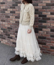 CORNERS | ツィードジャケット×チュールスカートセット(セットアップ)