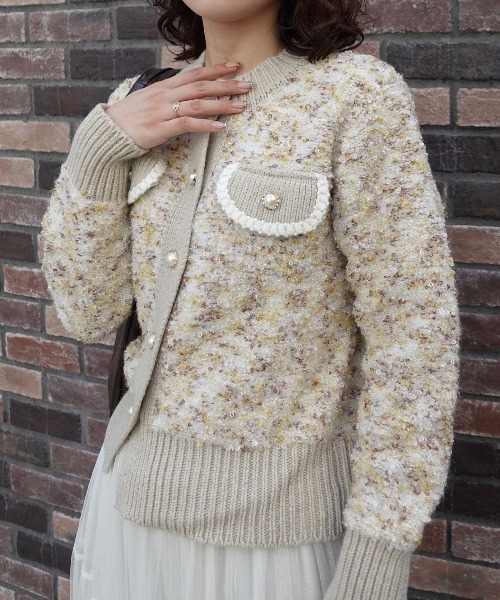 CORNERS（コーナーズ）の「ツィードジャケット×チュールスカートセット（セットアップ・レディース・ピンク/ベージュ/グレー/ブルー・M）」の13枚目の写真