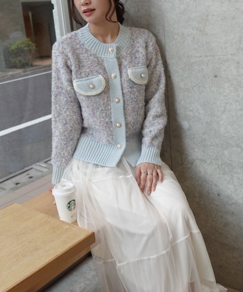 CORNERS（コーナーズ）の「ツィードジャケット×チュールスカートセット（セットアップ・レディース・ピンク/ベージュ/グレー/ブルー・M）」の20枚目の写真