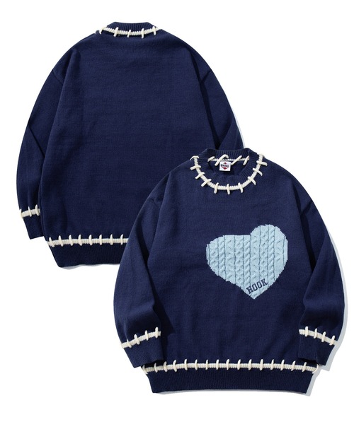 セール】HOOK -original- ハートジャカードニットプルオーバー（ニット