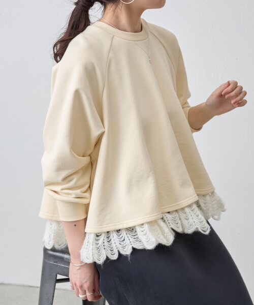 裾タムレースカットソー（Tシャツ/カットソー）｜BEARDSLEY