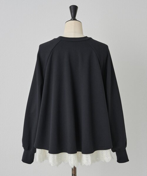 BEARDSLEY（ビアズリー）の「裾タムレースカットソー（Tシャツ/カットソー・レディース・ブラック/アイボリー・FREE）」の14枚目の写真