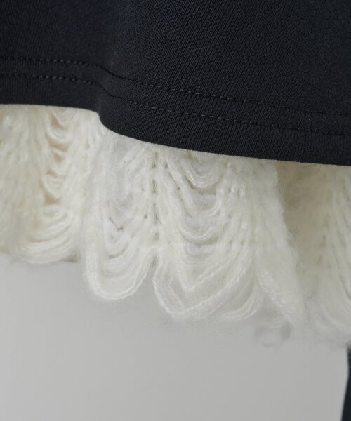 BEARDSLEY（ビアズリー）の「裾タムレースカットソー（Tシャツ/カットソー・レディース・ブラック/アイボリー・FREE）」の19枚目の写真