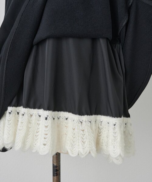 BEARDSLEY（ビアズリー）の「裾タムレースカットソー（Tシャツ/カットソー・レディース・ブラック/アイボリー・FREE）」の20枚目の写真