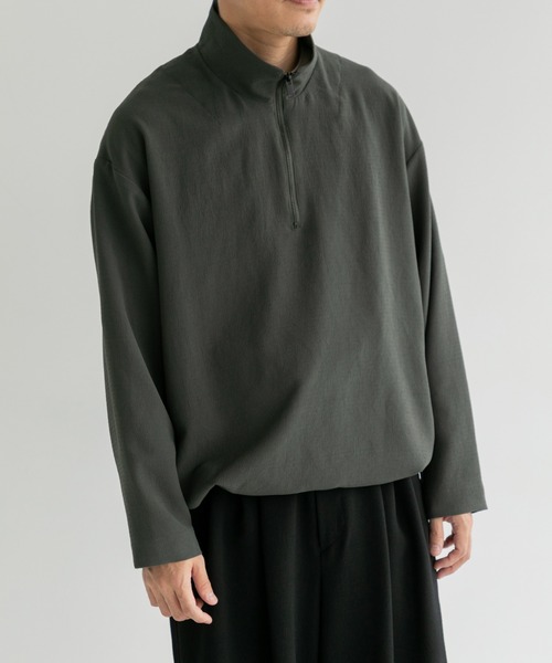 CITY TOKYO（シティトウキョウ）の「【CITY TOKYO/シティートーキョー】Multi-flex ハーフZIP（スウェット・メンズ・カーキ/ブラック・2/1）」の13枚目の写真