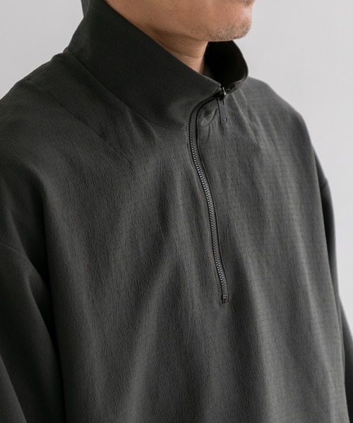 CITY TOKYO（シティトウキョウ）の「【CITY TOKYO/シティートーキョー】Multi-flex ハーフZIP（スウェット・メンズ・カーキ/ブラック・2/1）」の16枚目の写真