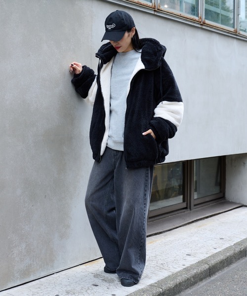 COLONY 2139（コロニートゥーワンスリーナイン）の「シャギーフリースBIGパーカー（その他アウター・メンズ・ベージュ/ホワイト/ブラック・LARGE/MEDIUM）」の17枚目の写真