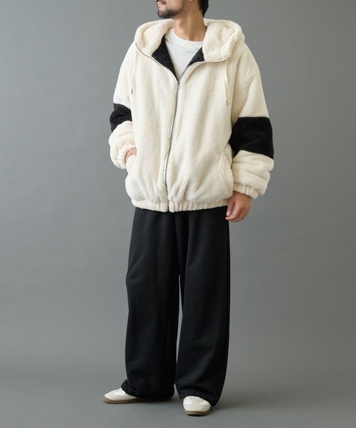 COLONY 2139（コロニートゥーワンスリーナイン）の「シャギーフリースBIGパーカー（その他アウター・メンズ・ベージュ/ホワイト/ブラック・LARGE/MEDIUM）」の8枚目の写真