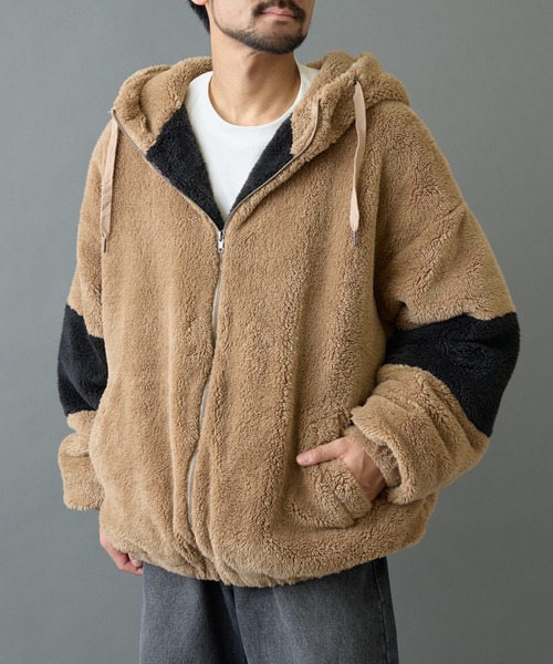 COLONY 2139（コロニートゥーワンスリーナイン）の「シャギーフリースBIGパーカー（その他アウター・メンズ・ベージュ/ホワイト/ブラック・LARGE/MEDIUM）」の20枚目の写真