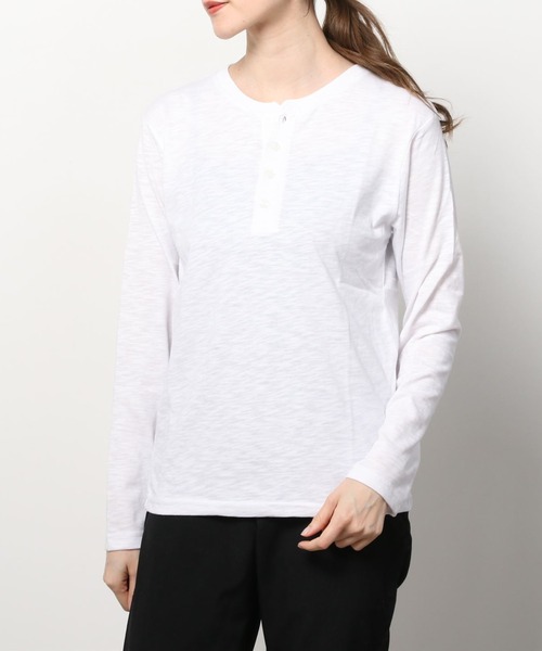 ARCHIVER(アーカイバ)の「【RES】【RDS】ヘンリーネックスラブ天竺カットソー(Tシャツ/カットソー・レディース・ネイビー/ホワイト/ブラック/グレー/ベージュ/カーキ・LARGE/X-LARGE/MEDIUM)」の12枚目の写真