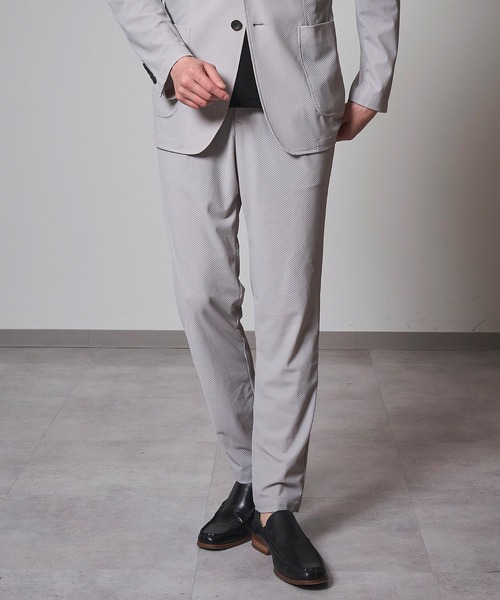 TETE HOMME(テットオム)の「【家庭洗濯可能】バーズアイ ストレッチニットパンツ(その他パンツ・メンズ・チャコールグレー/ライトグレー・MEDIUM/LARGE/X-LARGE)」の1枚目の写真