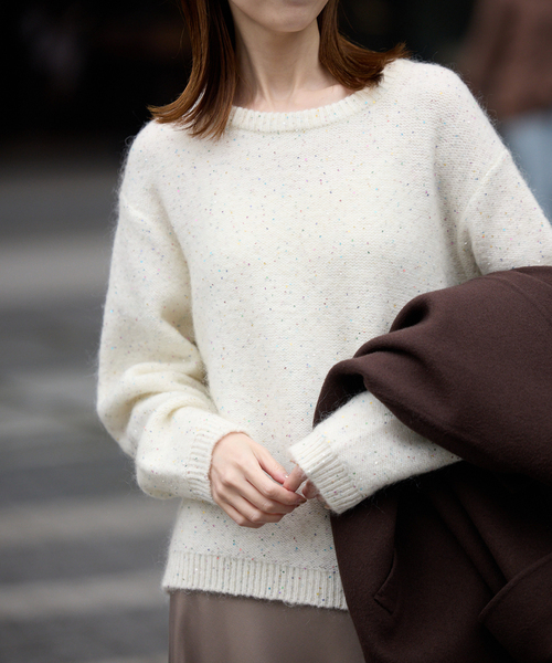 SLOVE IENA新品 今季スパンコールニット　人気色ホワイト　FREE SLOVE IENA今季スパンコールニット 人気色ホワイト FREE - メルカリ