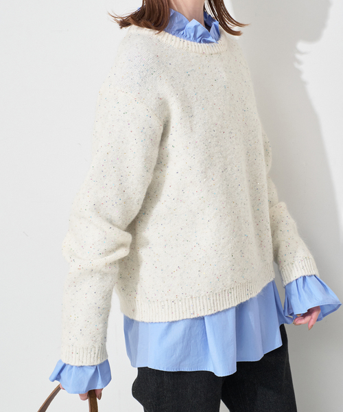 slobe iena スパンコールニット　シロ スパンコールニット（ニット／セーター）｜SLOBE IENA（スローブ