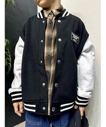 Right-on（ライトオン）の「【Refurbish】裏起毛スウェットスタジアムジャンパー（スタイリッシュ/カジュアル)（ブルゾン）」