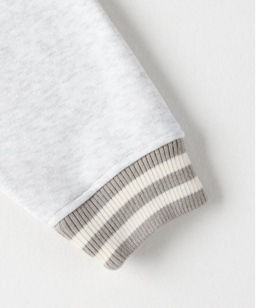 Right-on（ライトオン）の「【Refurbish】裏起毛スウェットスタジアムジャンパー（スタイリッシュ/カジュアル)（ブルゾン・キッズ・ベージュ/ブラック・130/140/150/160）」の6枚目の写真