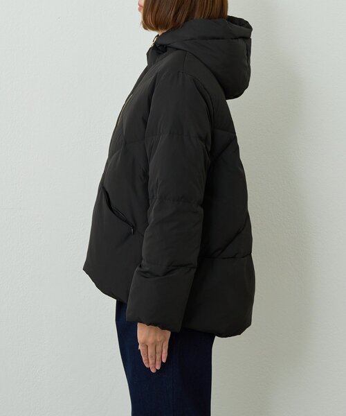 un dix cors（アンディコール）の「《ふんわり暖か》テンダークロスフードダウン（ダウンジャケット/コート・レディース・グレイッシュベージュ/ブラック/ブラウン・FREE）」の8枚目の写真