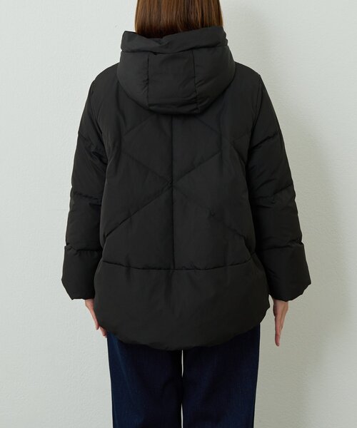 un dix cors（アンディコール）の「《ふんわり暖か》テンダークロスフードダウン（ダウンジャケット/コート・レディース・グレイッシュベージュ/ブラック/ブラウン・FREE）」の9枚目の写真