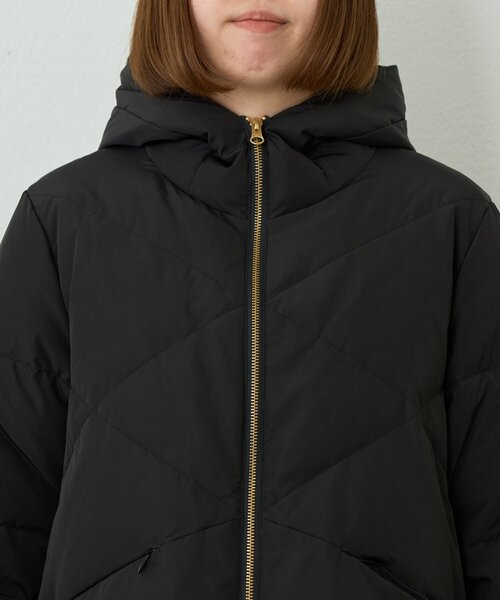 un dix cors（アンディコール）の「《ふんわり暖か》テンダークロスフードダウン（ダウンジャケット/コート・レディース・グレイッシュベージュ/ブラック/ブラウン・FREE）」の10枚目の写真