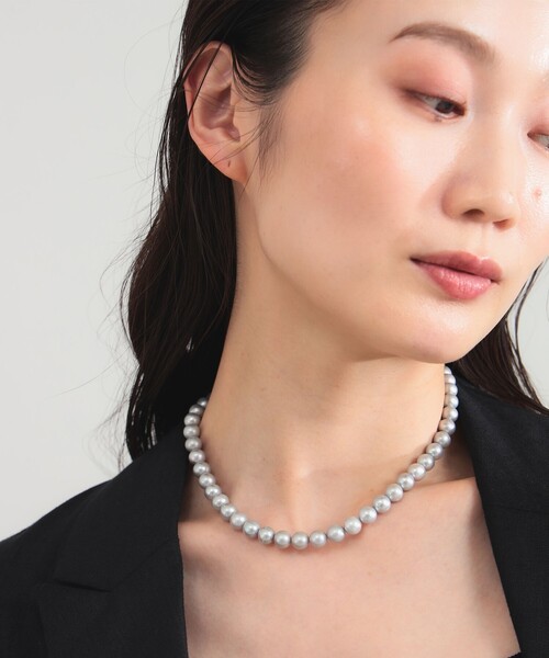 les bon bon / lunelle グレーパール ネックレス / BOB854（ネックレス