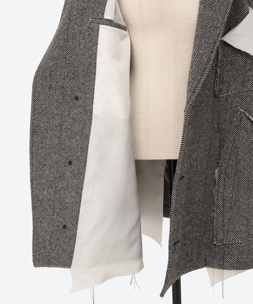 sulvam（サルバム）の「【sulvam/サルバム】ショートブロークンコート（その他アウター・メンズ・ホワイト・M/S）」の4枚目の写真