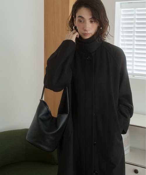 ANGIE(アンジー)の「2WAY ステンカラーロングコート(ステンカラーコート・レディース・ブラック/ライトベージュ/チャコール・FREE)」の19枚目の写真