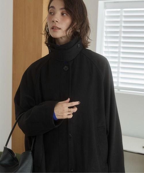 ANGIE(アンジー)の「2WAY ステンカラーロングコート(ステンカラーコート・レディース・ブラック/ライトベージュ/チャコール・FREE)」の20枚目の写真