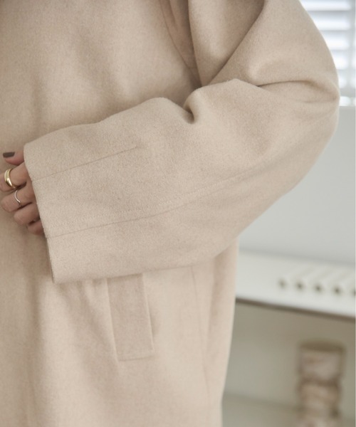 ANGIE(アンジー)の「2WAY ステンカラーロングコート(ステンカラーコート・レディース・ブラック/ライトベージュ/チャコール・FREE)」の9枚目の写真