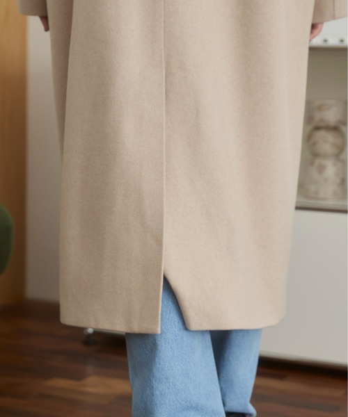 ANGIE(アンジー)の「2WAY ステンカラーロングコート(ステンカラーコート・レディース・ブラック/ライトベージュ/チャコール・FREE)」の10枚目の写真