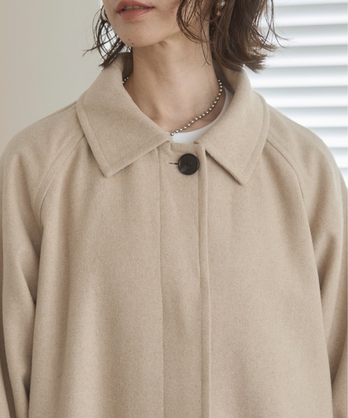 ANGIE(アンジー)の「2WAY ステンカラーロングコート(ステンカラーコート・レディース・ブラック/ライトベージュ/チャコール・FREE)」の12枚目の写真