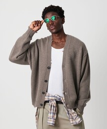 BEAUTY&YOUTH UNITED ARROWS(ビューティーアンドユースユナイテッドアローズ)の<OWNESS>ウール カシミヤ クラッシュ Vネック カーディガン(カーディガン/ボレロ)