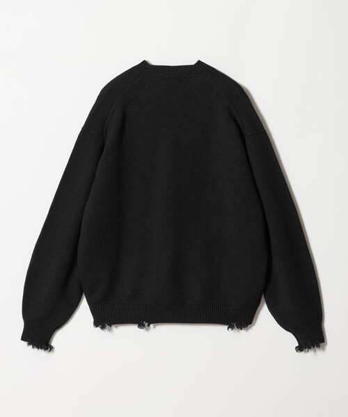 OWNESS＞ウール カシミヤ クラッシュ Vネック カーディガン