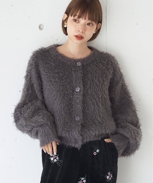 tiptop(ティップトップ)の「プードルファー前後2WAYカーディガン(カーディガン/ボレロ・レディース・ピンク/アイボリー/チャコールグレー/ブルー・FREE)」の20枚目の写真